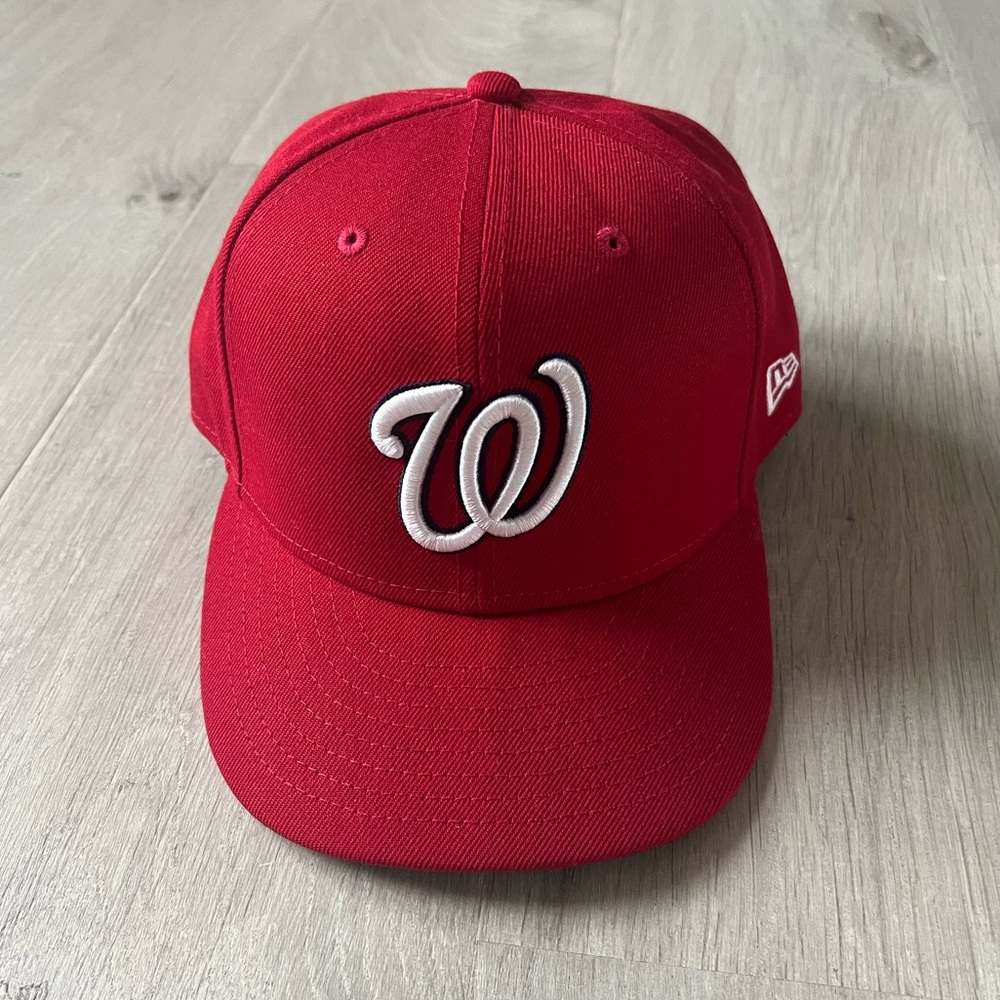 Washington nationals mlb new era 59fifty hat size 7.5 red and white logo